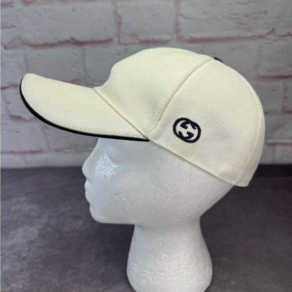 Gucci Web Interlocking Gg Cotton Baseball Cap XL - Picture 1 of 13